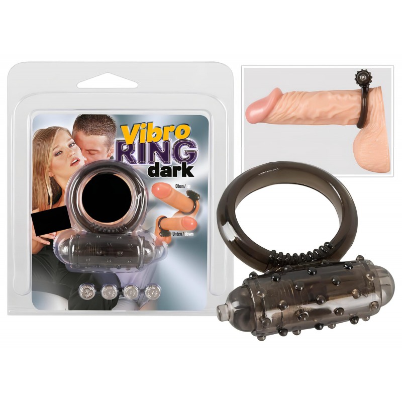 You2Toys - vibrációs szilikon péniszgyűrű pároknak (fekete) 157067 termék bemutató kép