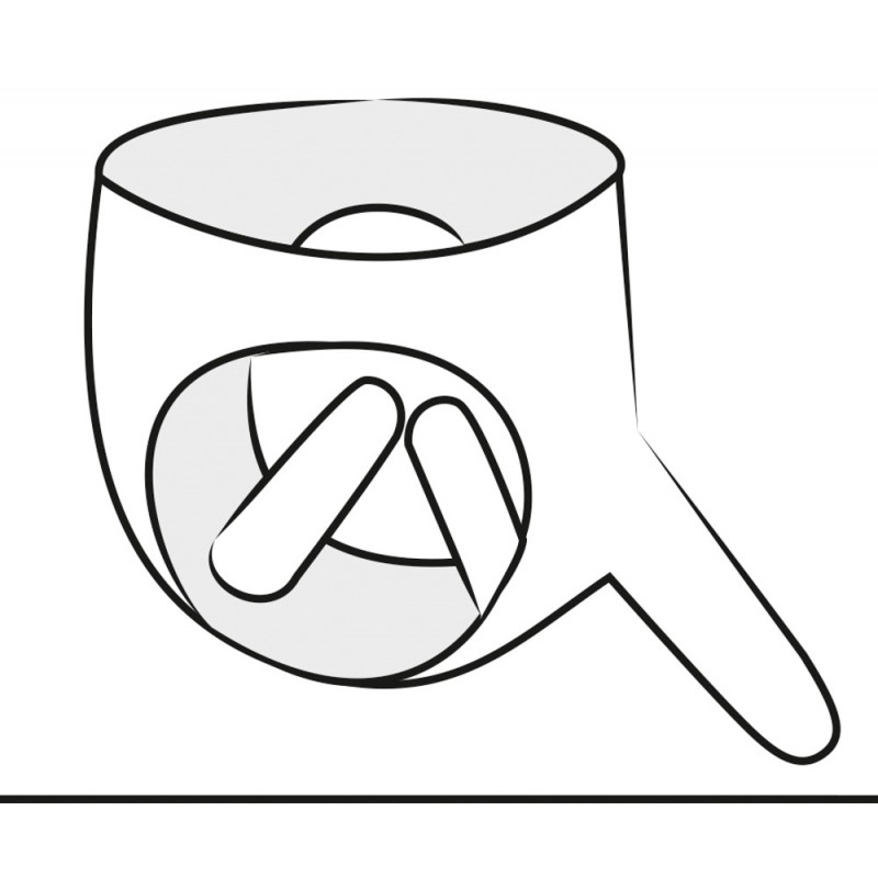 ZADO - bőr alsó külső + 2 belső dildóval (fekete) 29237 termék bemutató kép