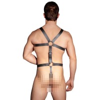 ZADO - bőr férfi testhám body - fekete (S-L) 70895 termék bemutató kép