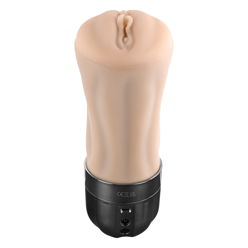 Zero Tolerance Tight Lipped - szívó-rezgő műpunci (natúr) 95857 termék bemutató kép